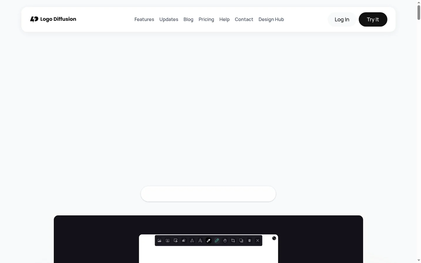 Capture d'écran du site Logo Diffusion