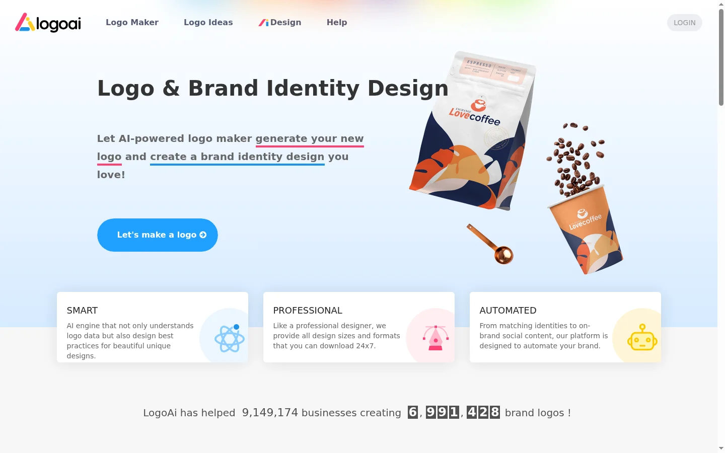 LogoAI website screenshot