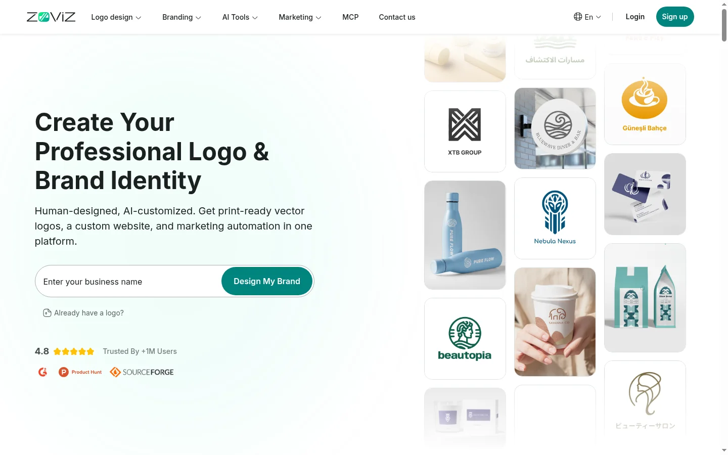 Zoviz website screenshot